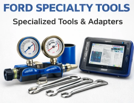 Ford specialty tools category banner featuring specialized tools and adapters used on Ford vehicles